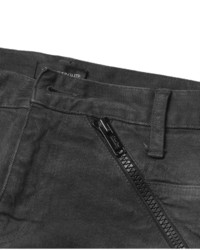 dunkelgraue enge Jeans mit Destroyed-Effekten von Undercover