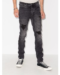 dunkelgraue enge Jeans mit Destroyed-Effekten von Ksubi