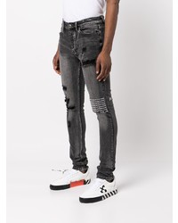 dunkelgraue enge Jeans mit Destroyed-Effekten von Ksubi