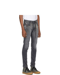 dunkelgraue enge Jeans von Diesel