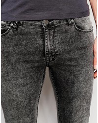 dunkelgraue enge Jeans von Asos