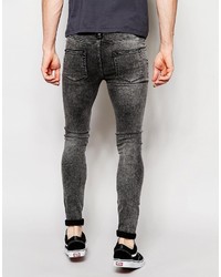 dunkelgraue enge Jeans von Asos