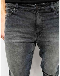 dunkelgraue enge Jeans von Asos