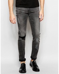 dunkelgraue enge Jeans von Cheap Monday