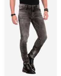 dunkelgraue enge Jeans von Cipo & Baxx