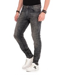 dunkelgraue enge Jeans von Cipo & Baxx