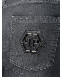 dunkelgraue enge Jeans von Philipp Plein