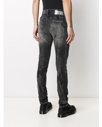 dunkelgraue enge Jeans von Diesel