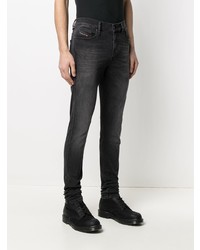 dunkelgraue enge Jeans von Diesel