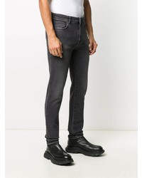 dunkelgraue enge Jeans von Moschino