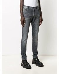 dunkelgraue enge Jeans von Balmain