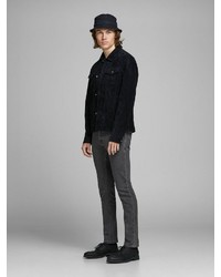 dunkelgraue enge Jeans von Jack & Jones