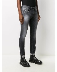 dunkelgraue enge Jeans von Dondup