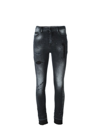 dunkelgraue enge Jeans von Marcelo Burlon County of Milan