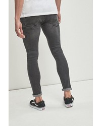 dunkelgraue enge Jeans von next