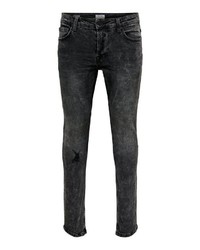 dunkelgraue enge Jeans von ONLY & SONS