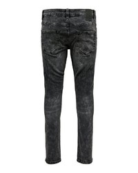 dunkelgraue enge Jeans von ONLY & SONS