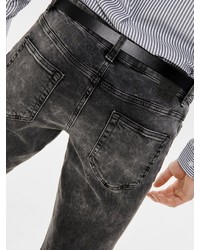 dunkelgraue enge Jeans von ONLY & SONS