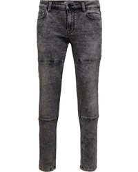 dunkelgraue enge Jeans von ONLY & SONS