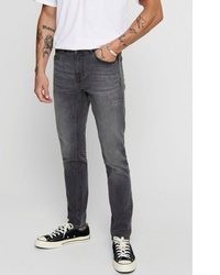 dunkelgraue enge Jeans von ONLY & SONS