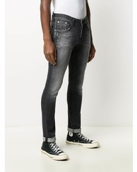 dunkelgraue enge Jeans von Dondup