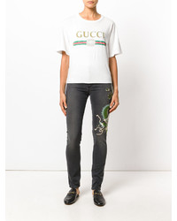 dunkelgraue enge Jeans von Gucci