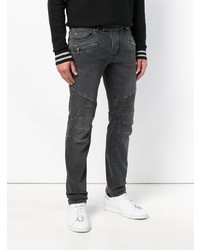 dunkelgraue enge Jeans von Balmain