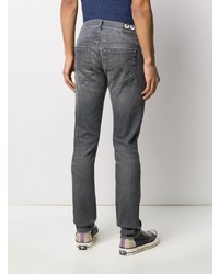 dunkelgraue enge Jeans von Dondup