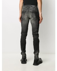 dunkelgraue enge Jeans von Balmain