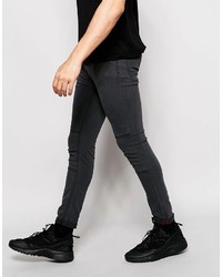 dunkelgraue enge Jeans von Pull&Bear