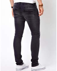 dunkelgraue enge Jeans von Asos