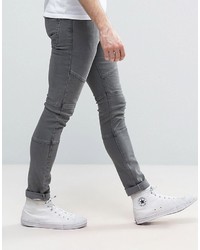 dunkelgraue enge Jeans von Asos