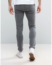 dunkelgraue enge Jeans von Asos