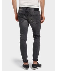 dunkelgraue enge Jeans von Tom Tailor Denim