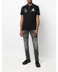 dunkelgraue enge Jeans von Philipp Plein