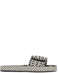 dunkelgraue flache Sandalen aus Leder von Etoile Isabel Marant