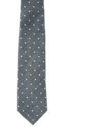 dunkelgraue gepunktete Krawatte von Asos