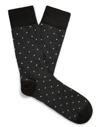 dunkelgraue gepunktete Socken von Corgi
