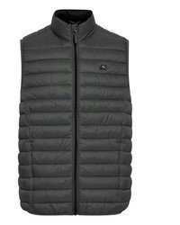 dunkelgraue gesteppte ärmellose Jacke von BLEND
