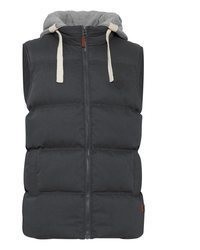 dunkelgraue gesteppte ärmellose Jacke von BLEND