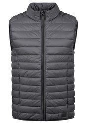 dunkelgraue gesteppte ärmellose Jacke von BLEND