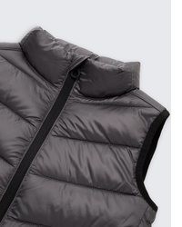 dunkelgraue gesteppte ärmellose Jacke von Tom Tailor