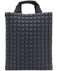 dunkelgraue gesteppte Shopper Tasche aus Nylon von NO KA 'OI