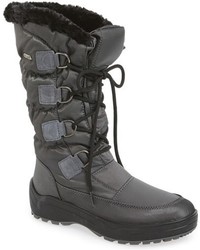 dunkelgraue Gummi Stiefel