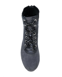 dunkelgraue Gummi Stiefel von Hogan