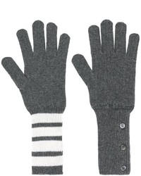 dunkelgraue Handschuhe von Thom Browne