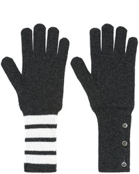 dunkelgraue Handschuhe von Thom Browne
