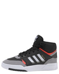 dunkelgraue hohe Sneakers aus Leder von adidas Originals