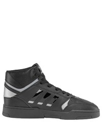 dunkelgraue hohe Sneakers aus Leder von adidas Originals