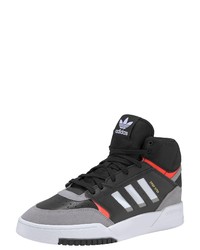 dunkelgraue hohe Sneakers aus Leder von adidas Originals